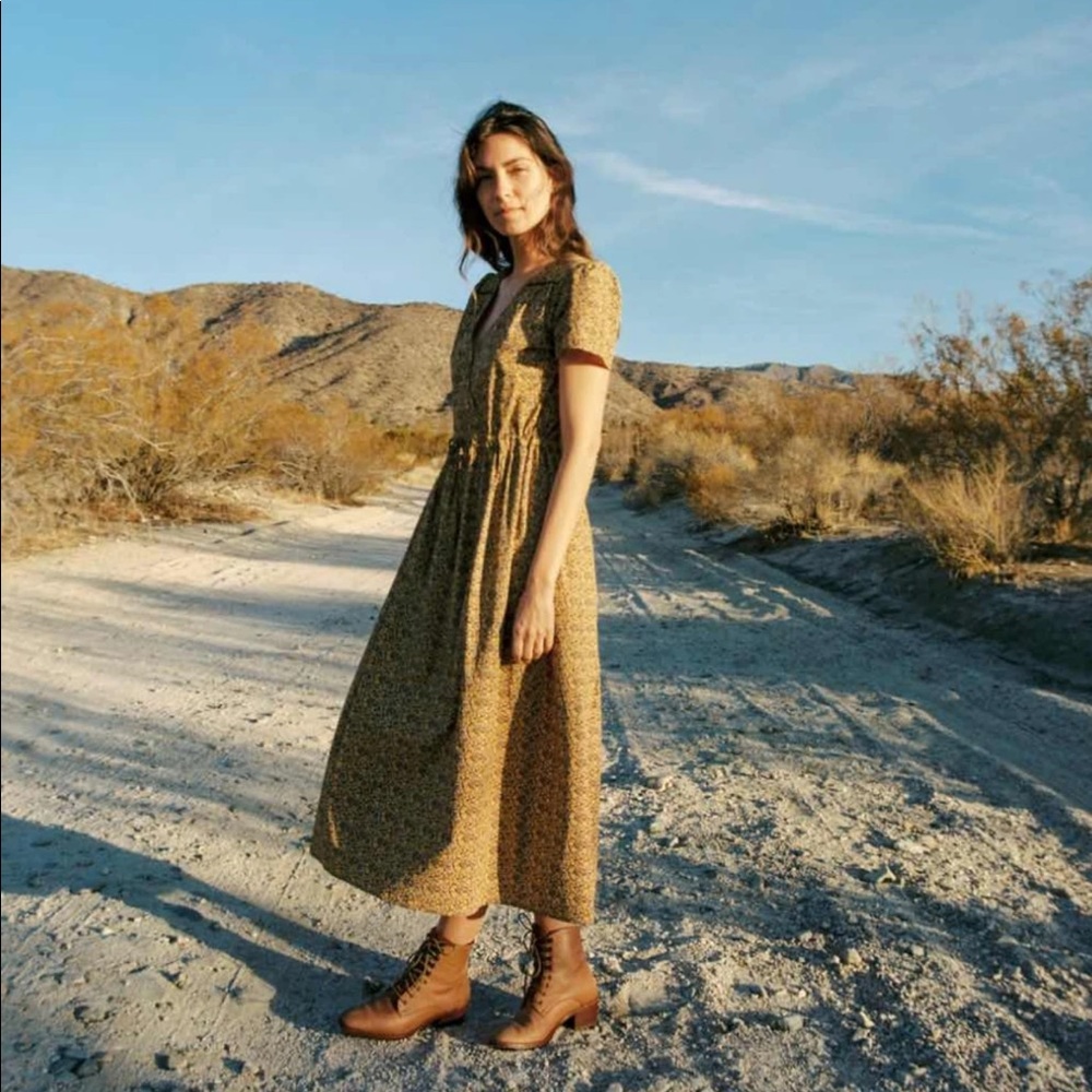 Christy Dawn, Dawn Dress in Golden Blooming Vine